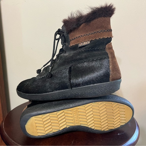 Tecnica Italian Goat Fur Ankle High Boots Size 41 - Picture 5 of 6